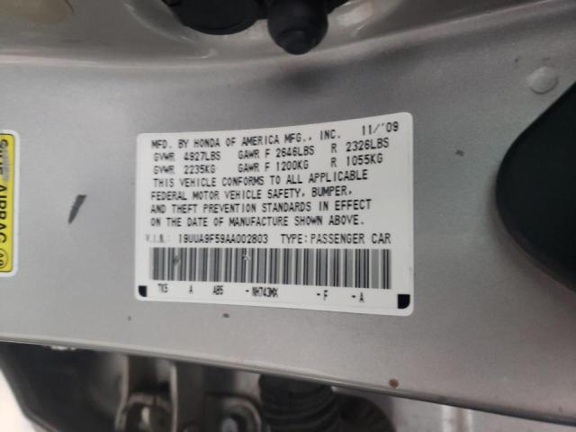 2010 ACURA TL 19UUA9F59AA002803