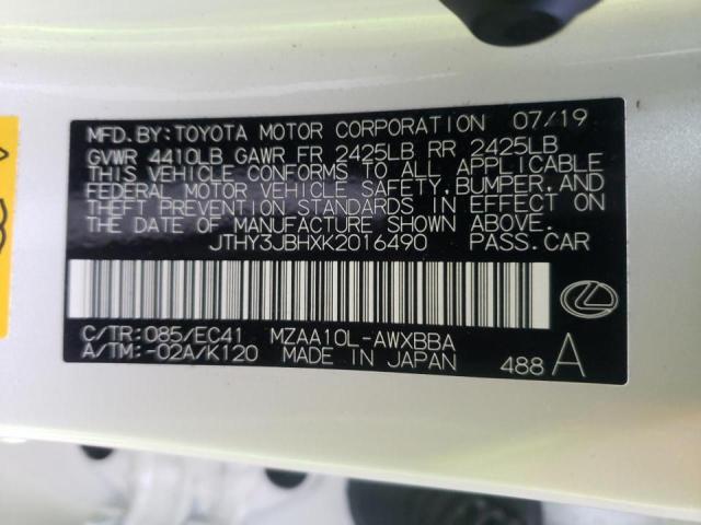 2019 LEXUS UX 200 JTHY3JBHXK2016490