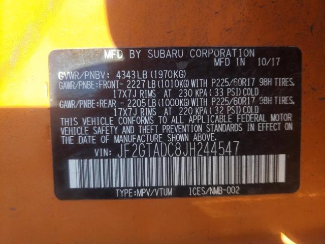 2017 SUBARU CROSSTREK - JF2GTADC8JH244547