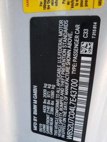 2020 BMW M2 COMPETI WBS2U7C04L7E43700