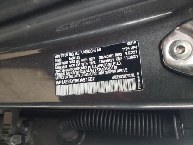 2019 PORSCHE CAYENNE SE WP1AE2AY3KDA51587