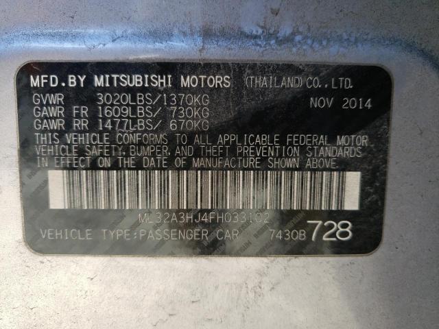 2015 MITSUBISHI MIRAGE DE ML32A3HJ4FH033102