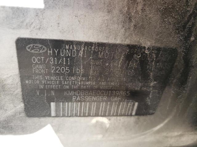 2012 HYUNDAI ELANTRA TO KMHDB8AE0CU139865