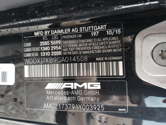 2016 MERCEDES-BENZ S 65 AMG WDDXJ7KB9GA014508