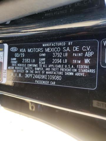 2019 KIA FORTE FE 3KPF24AD9KE109080