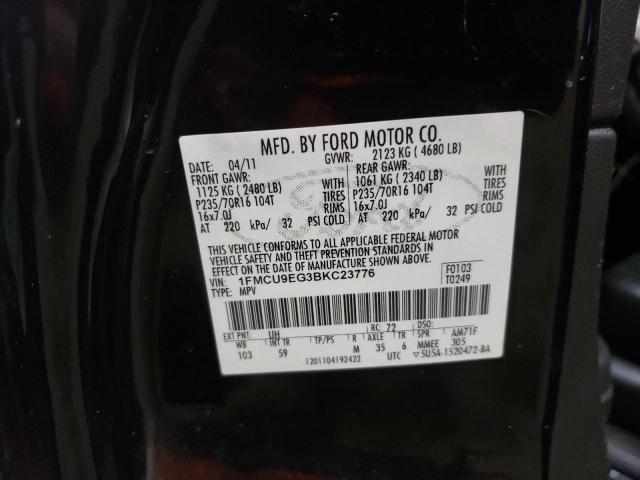 2011 FORD ESCAPE LTD 1FMCU9EG3BKC23776