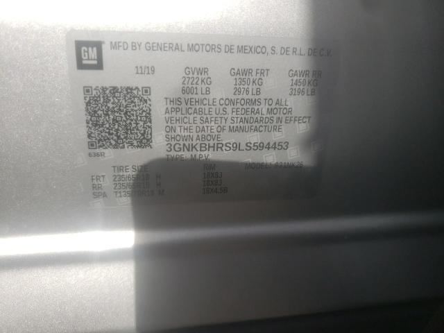 2020 CHEVROLET BLAZER 2LT 3GNKBHRS9LS594453