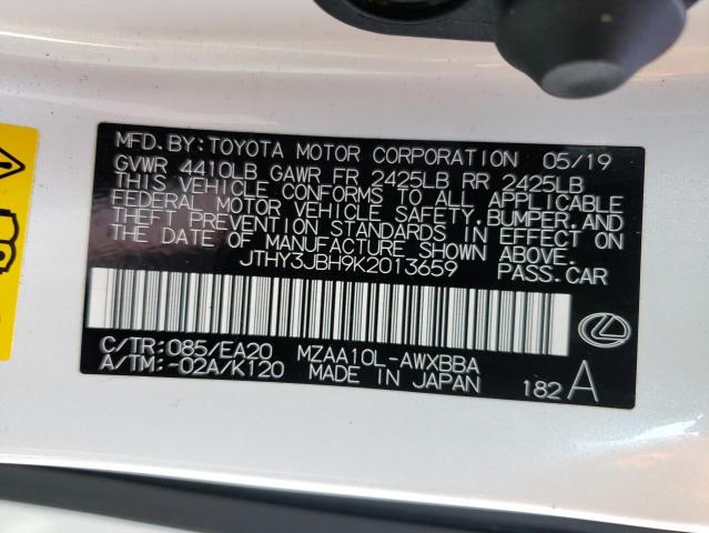 2019 LEXUS UX 200 JTHY3JBH9K2013659