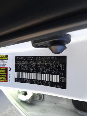2020 TOYOTA CAMRY SE 4T1G11AK4LU947777