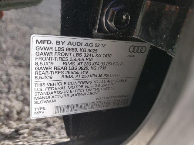 VIN WA1LAAF72JD034417 2018 Audi Q7, Premium Plus no.10