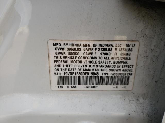 2013 ACURA ILX 20 19VDE1F30DE019048