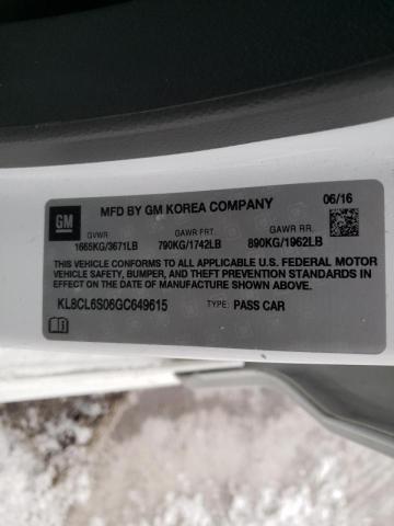 2016 CHEVROLET SPARK EV 2 KL8CL6S06GC649615