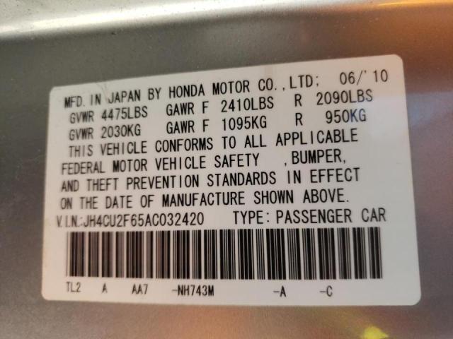 2010 ACURA TSX JH4CU2F65AC032420