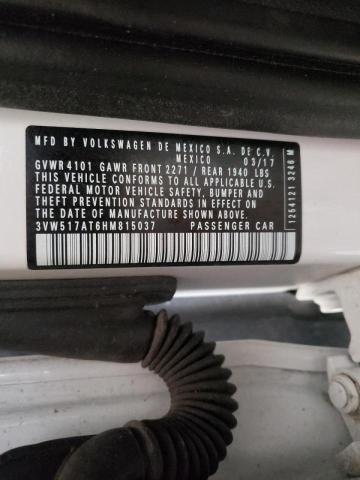 2017 VOLKSWAGEN BEETLE S/S 3VW517AT6HM815037