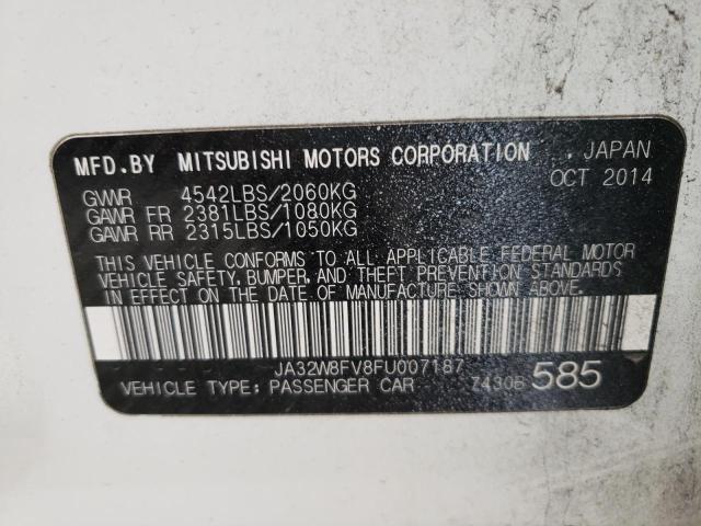 2015 MITSUBISHI LANCER EVO JA32W8FV8FU007187