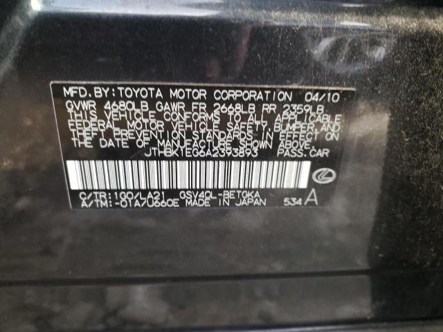 JTHBK1EG6A2393893 Lexus Es 350 2010. Фото: 9