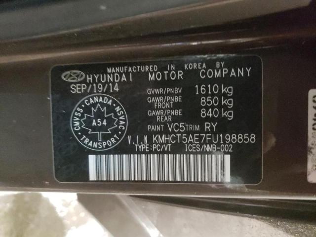 2015 HYUNDAI ACCENT GS KMHCT5AE7FU198858