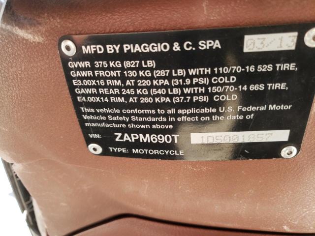 2013 PIAGGIO BV 350 ZAPM690T1D5001857