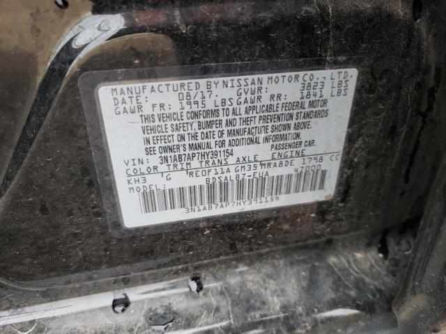 2017 NISSAN SENTRA S 3N1AB7AP7HY391154