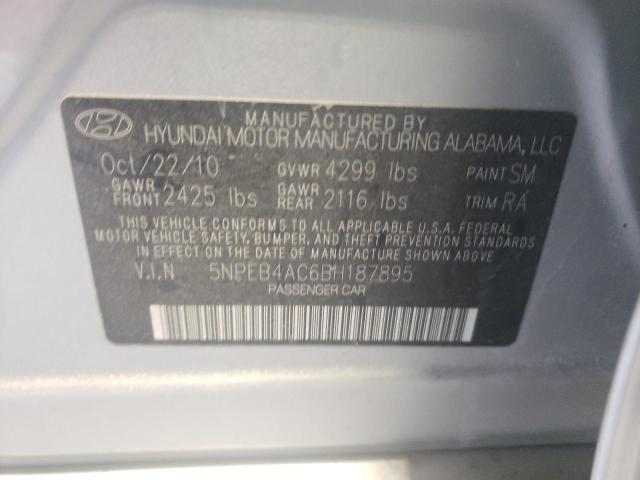 2011 HYUNDAI SONATA GLS 5NPEB4AC6BH187895