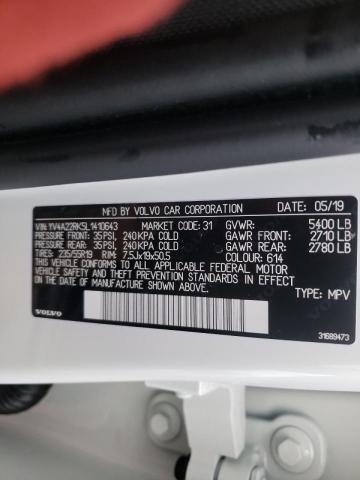 2020 VOLVO XC60 T6 MO YV4A22RK5L1410643