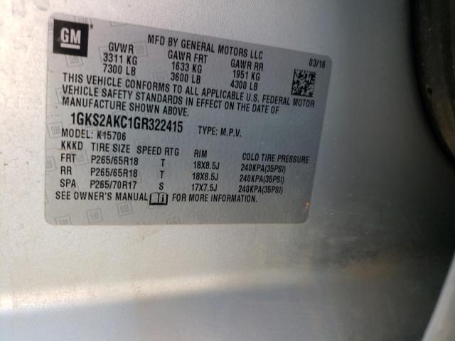 2016 GMC YUKON SLE 1GKS2AKC1GR322415