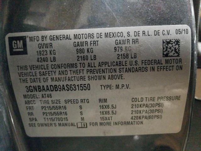 2010 CHEVROLET HHR LS 3GNBAADB9AS631550