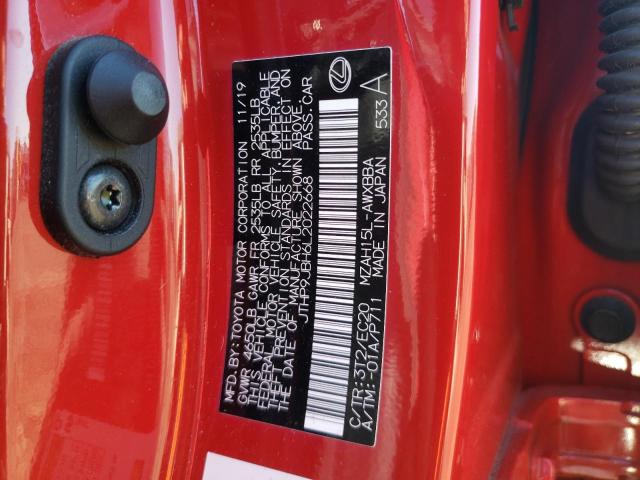 2020 LEXUS UX 250H JTHP9JBH6L2022668