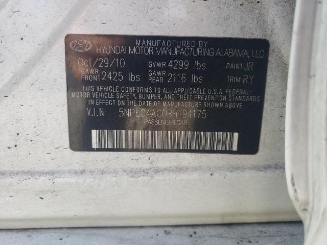 2011 HYUNDAI SONATA SE 5NPEC4AC0BH194175