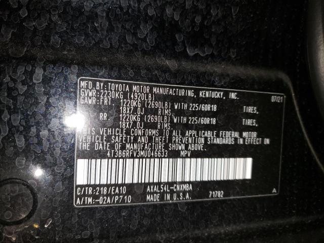 2021 TOYOTA RAV4 XLE P 4T3B6RFV3MU046633