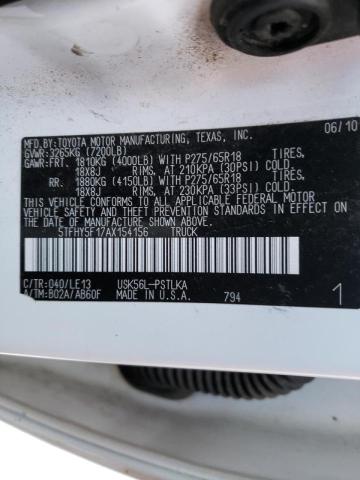 5TFHY5F17AX154156 Toyota Tundra Cre 2010. Фото: 9