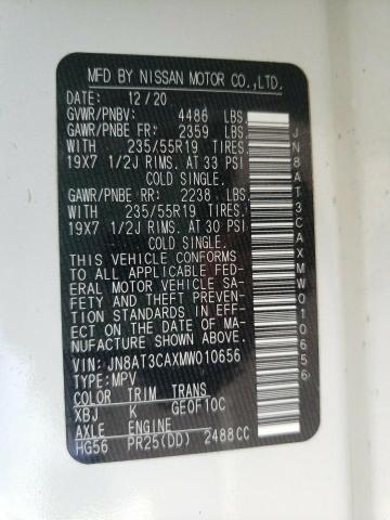 2021 NISSAN ROGUE SL JN8AT3CAXMW010656
