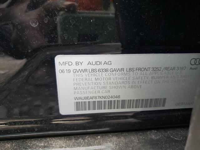 2019 AUDI A8 L WAU8EAF87KN024046