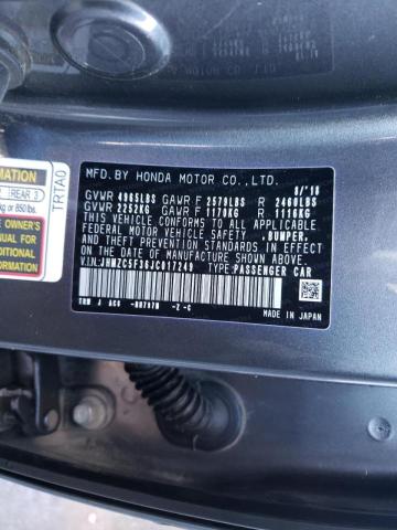 2018 HONDA CLARITY TO JHMZC5F36JC017249