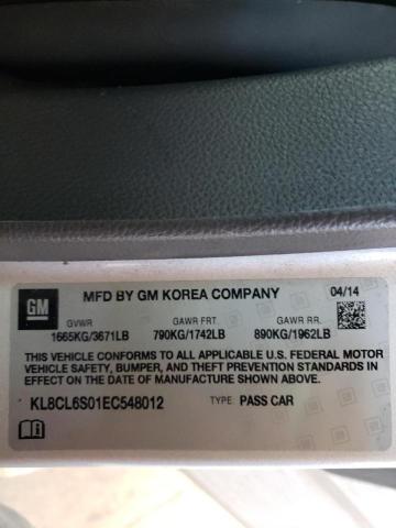 2014 CHEVROLET SPARK EV 2 KL8CL6S01EC548012