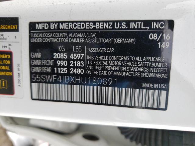 55SWF4JBXHU180891 Mercedes-Benz C 300 2017. Фото: 9