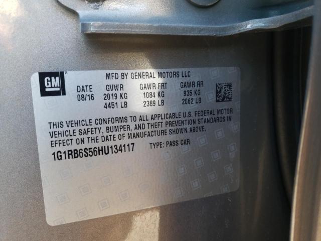 2017 CHEVROLET VOLT PREMI 1G1RB6S56HU134117