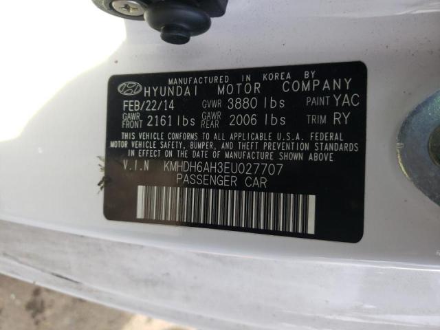 2014 HYUNDAI ELANTRA CO KMHDH6AH3EU027707