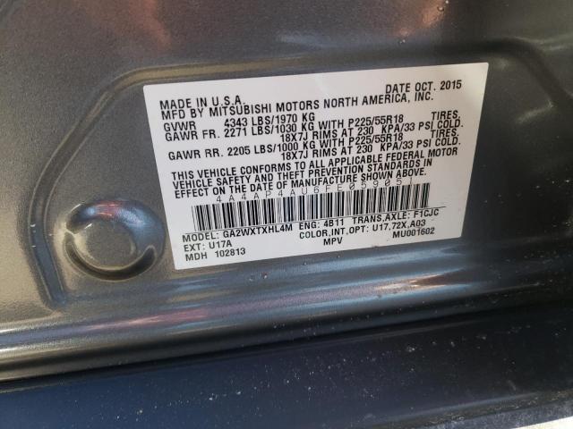 2015 MITSUBISHI OUTLANDER 4A4AP4AU6FE059051