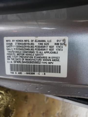 5FNRL5H45GB059852 Honda Odyssey Ex 2016. Фото: 9