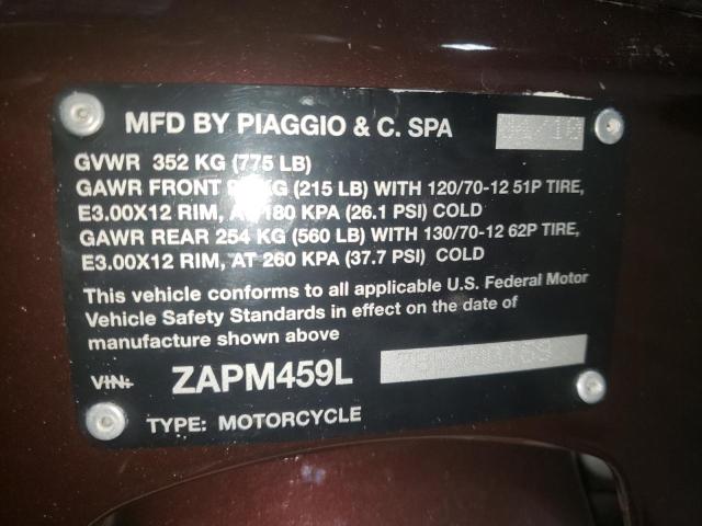 2011 VESPA GTS 300 SU ZAPM459L7B5900169