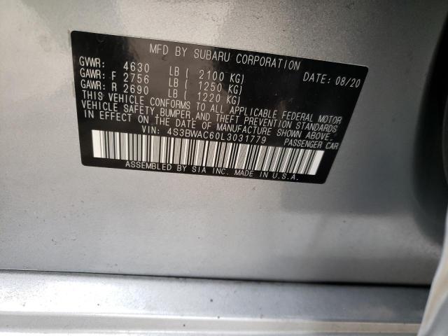 2020 SUBARU LEGACY PRE 4S3BWAC60L3031779