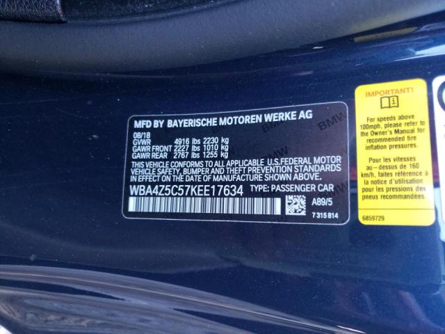 2019 BMW 440I WBA4Z5C57KEE17634