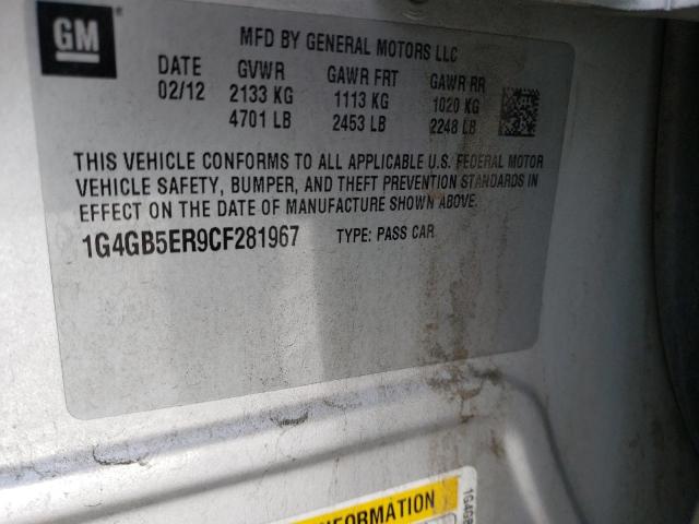 2012 BUICK LACROSSE C 1G4GB5ER9CF281967