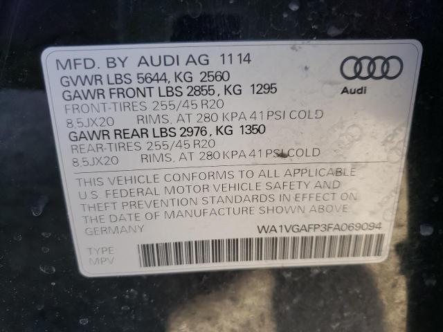 2015 AUDI SQ5 PRESTI WA1VGAFP3FA069094