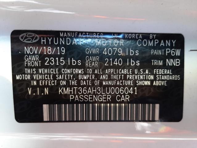 2020 HYUNDAI VELOSTER N KMHT36AH3LU006041