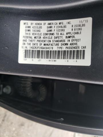 1HGCR2F39GA084079 Honda Accord Lx 2016. Фото: 9