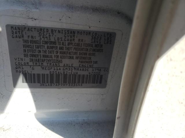 3N1AB7AP7HY333545 Nissan Sentra S 2017. Фото: 9