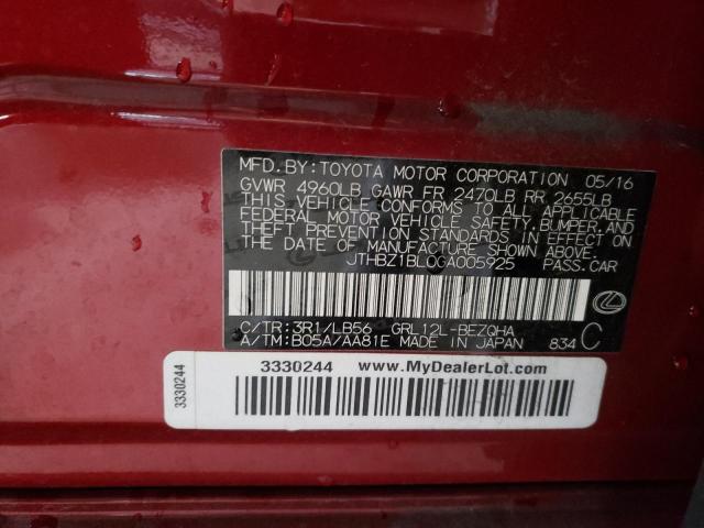2016 LEXUS GS 350 BAS JTHBZ1BL0GA005925