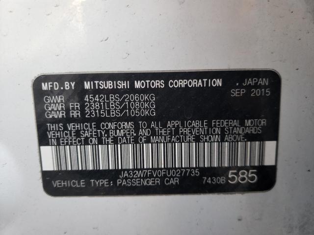 2015 MITSUBISHI LANCER EVO JA32W7FV0FU027735